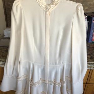 Cream silk blouse